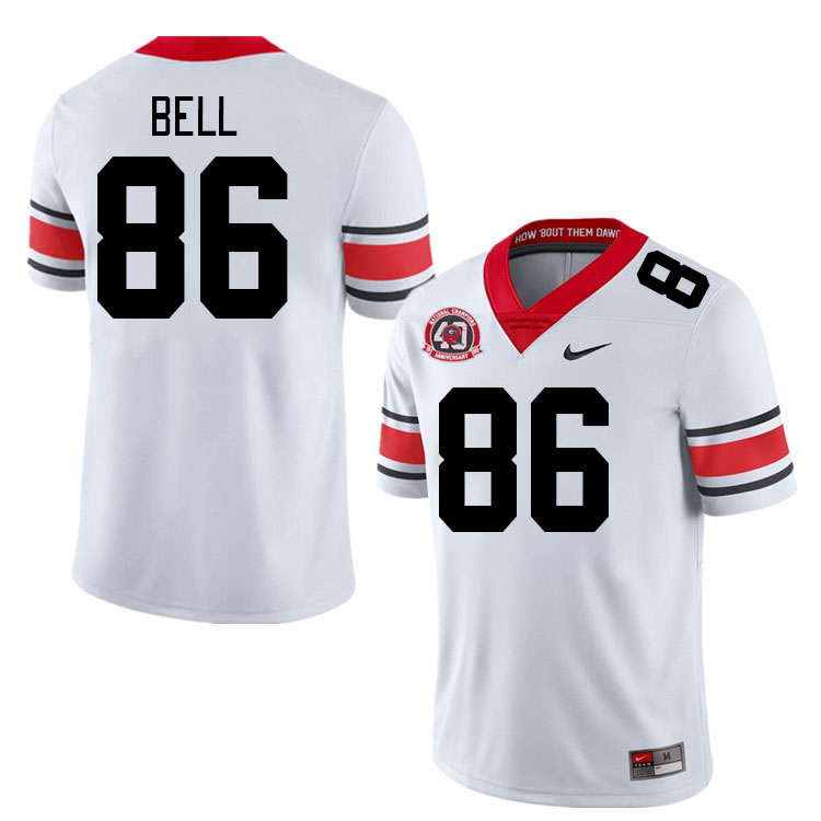 #86 Dillon Bell Georgia Bulldogs Jerseys Football Stitched-40th Anniversary